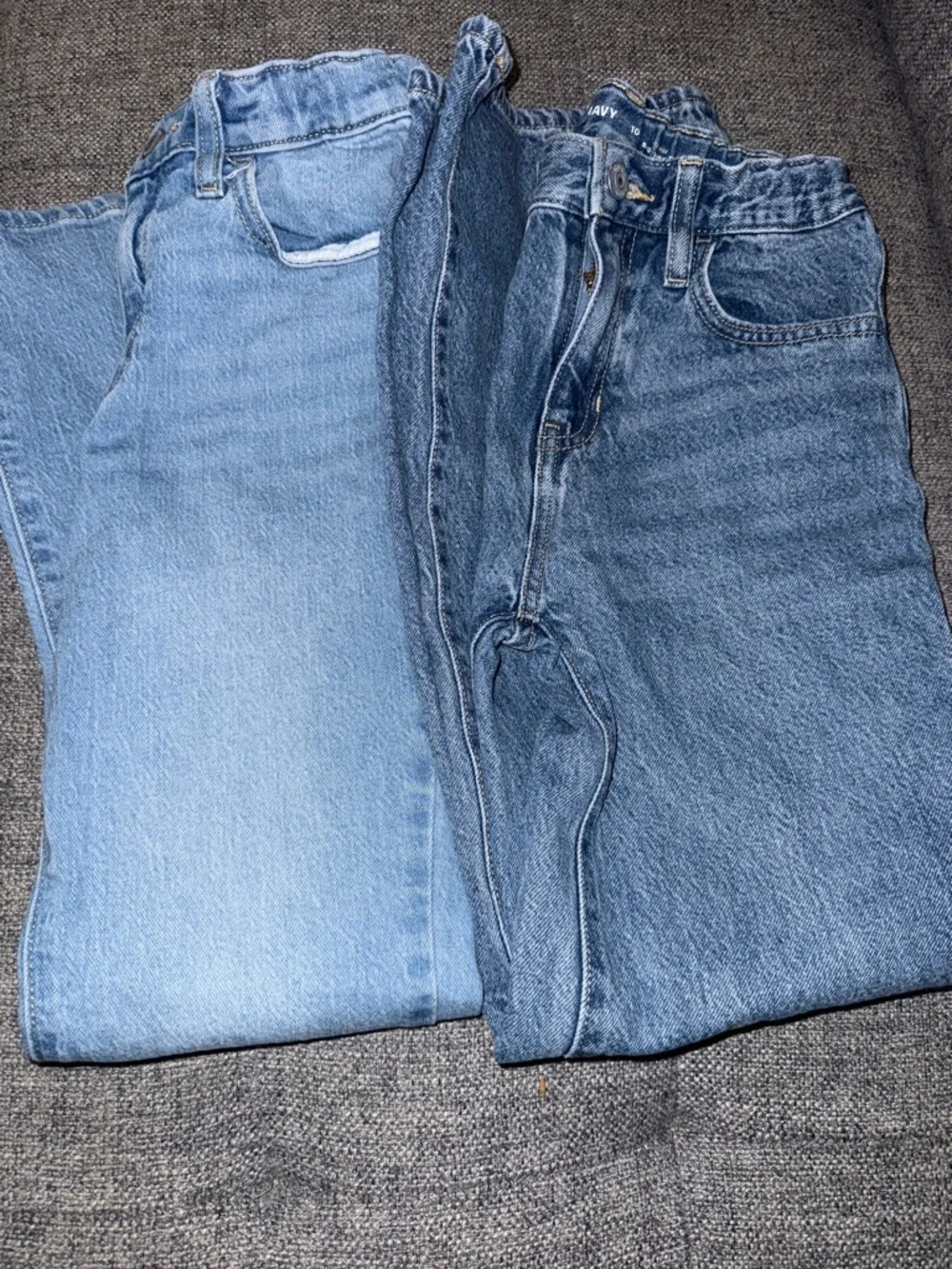Old navy girls 10/12 Jean bundle high rise flare and wide leg baggy